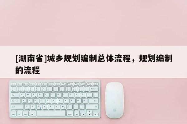 [湖南省]城鄉(xiāng)規(guī)劃編制總體流程，規(guī)劃編制的流程
