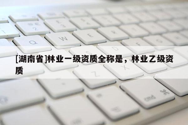 [湖南省]林業(yè)一級資質(zhì)全稱是，林業(yè)乙級資質(zhì)