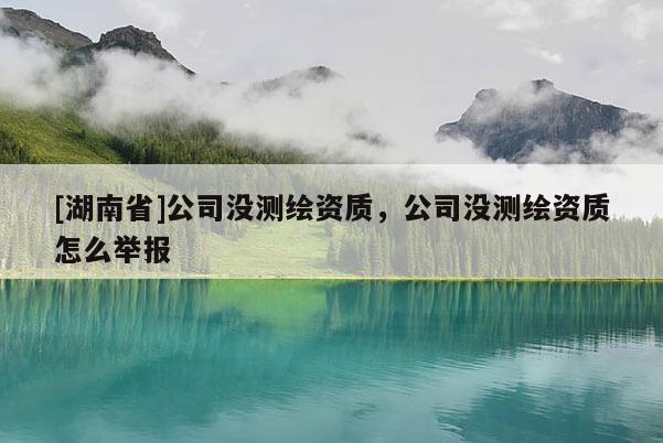 [湖南省]公司沒測繪資質(zhì)，公司沒測繪資質(zhì)怎么舉報