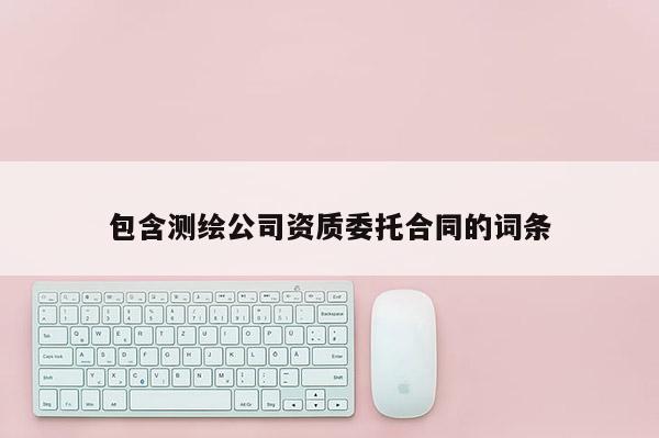 包含測繪公司資質(zhì)委托合同的詞條