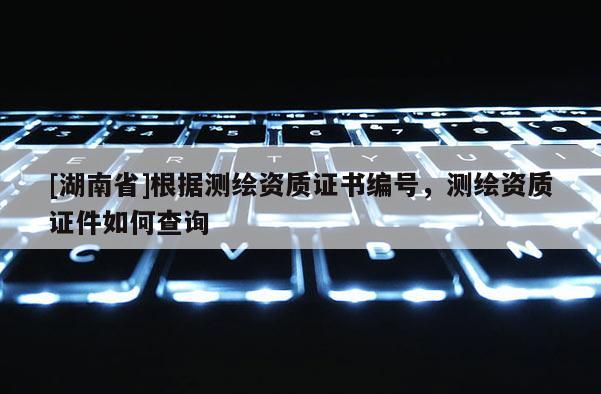 [湖南省]根據(jù)測(cè)繪資質(zhì)證書(shū)編號(hào)，測(cè)繪資質(zhì)證件如何查詢(xún)