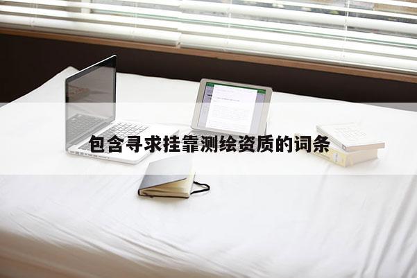 包含尋求掛靠測繪資質(zhì)的詞條