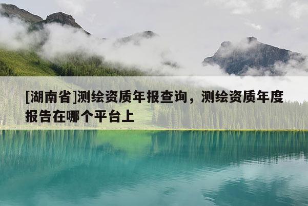[湖南省]測繪資質(zhì)年報查詢，測繪資質(zhì)年度報告在哪個平臺上