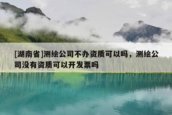 [湖南省]測(cè)繪公司不辦資質(zhì)可以嗎，測(cè)繪公司沒有資質(zhì)可以開發(fā)票嗎
